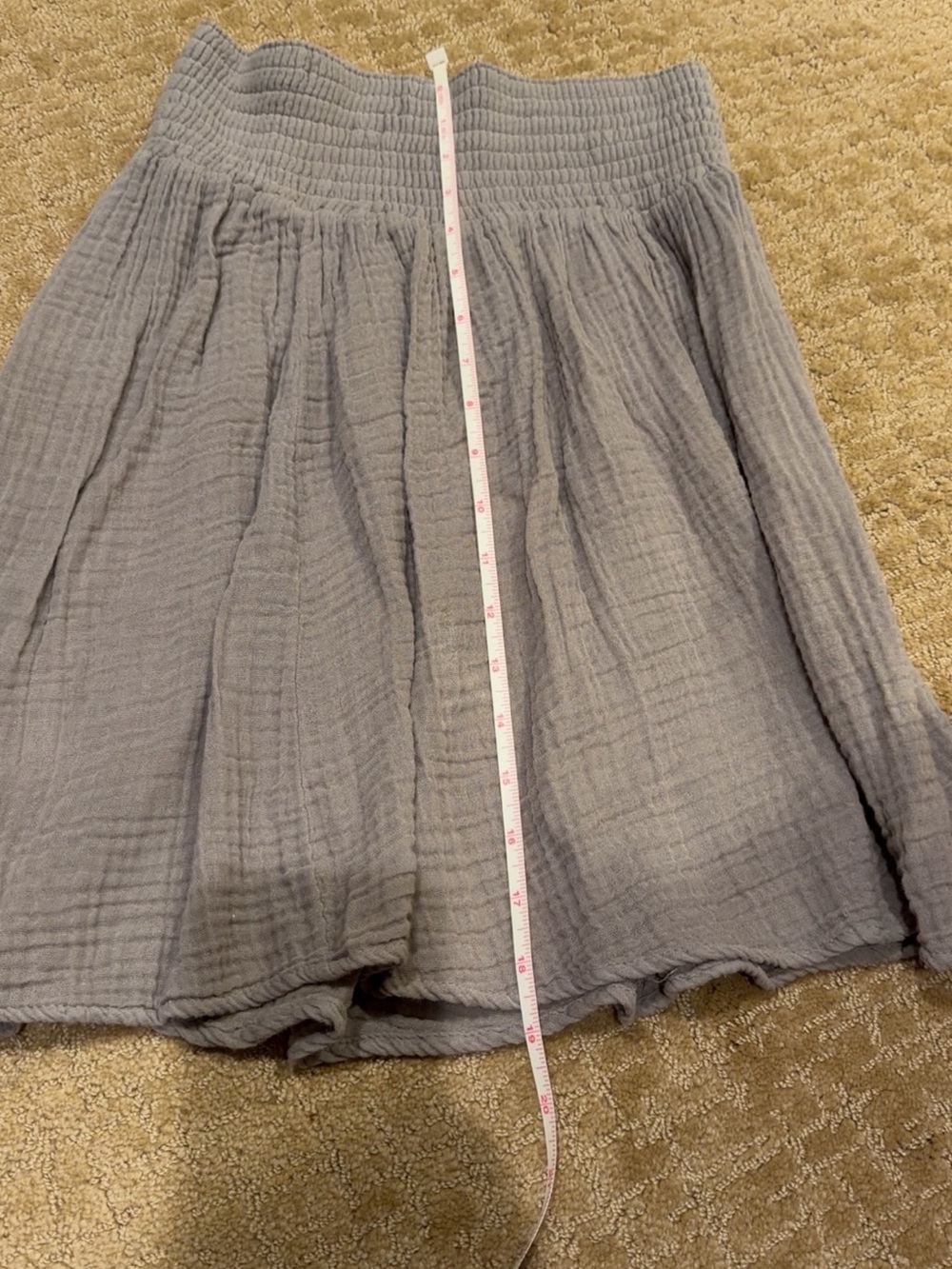 Michael Stars Havana Gauze Smocked Mini Skirt Cement Gray S - Picture 6 of 8